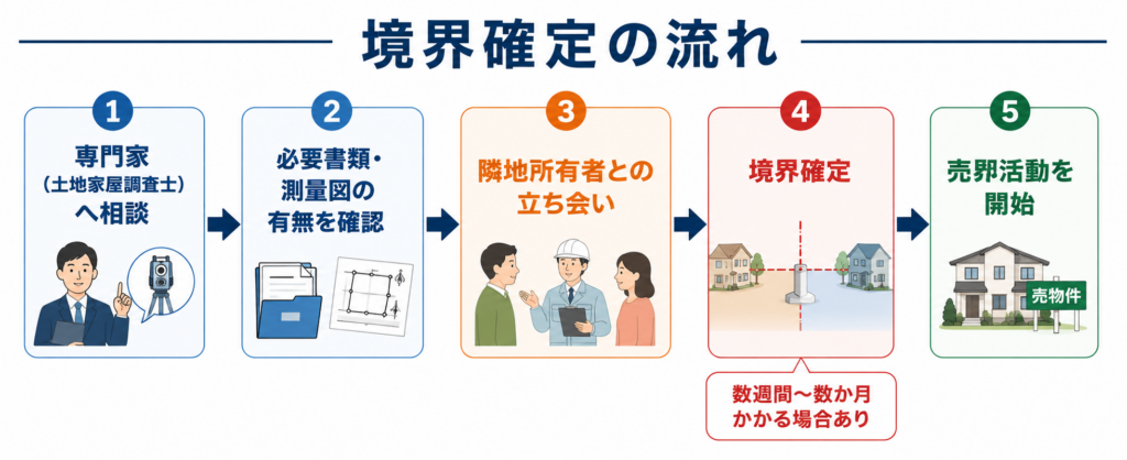 境界確定の流れ