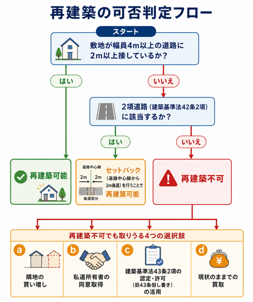 再建築可否の判断フローチャート